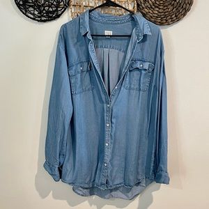 A New Day • Blue “Denim” Button Up